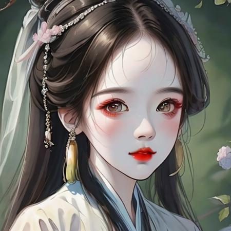 gufeng_style,1 girl,masterpiece, best quality, ultra-detailed, illustration, portrait <lora:gufeng:1>