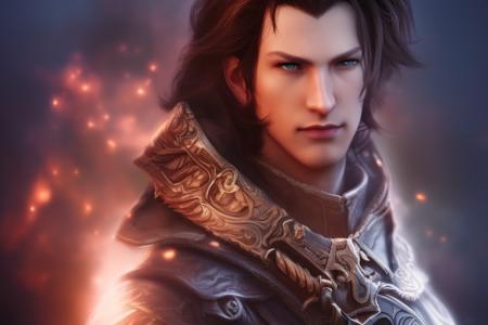 ftnadusk3,1 boy, masculine, male_focus, digital art by wlop, art by artgerm,  illlustration, hades, emet selch, incredibly detailed beauty,   final fantasy xiv,  art by artgerm, wlop, ftnadusk3