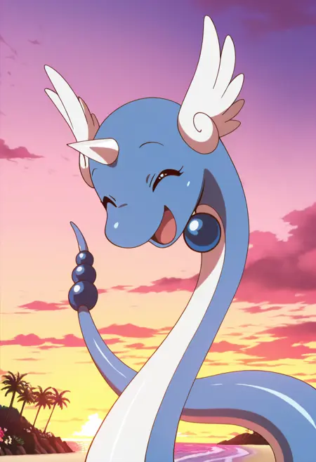 Dragonair: Debonair Dragon | ハクリュー (Pokedex #0148) [Illustrious]