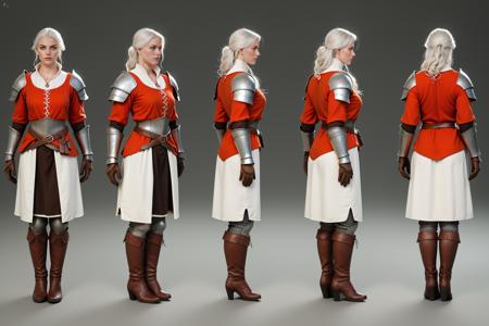 Pony The Witcher 3 Turn, Multi-View, Turnaround, Model Sheet, Character Design v1.0