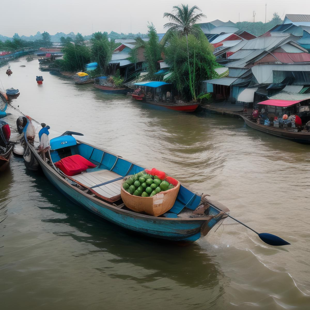 TQ - Cai Rang Floating Market | Chợ nổi Cái Răng | Background LoRA image by tluami013575