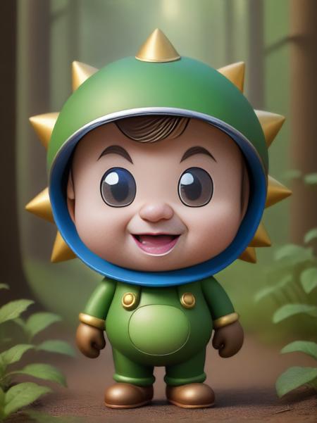 Parasitic entity, Super Mario style art, Vibrant, cute, cartoony, fantasy, playful, reminiscent of Super Mario series, naoto hattori and thomas moran, <lora:more_details:0.8>, <art by mooncryptowow:0.6>,