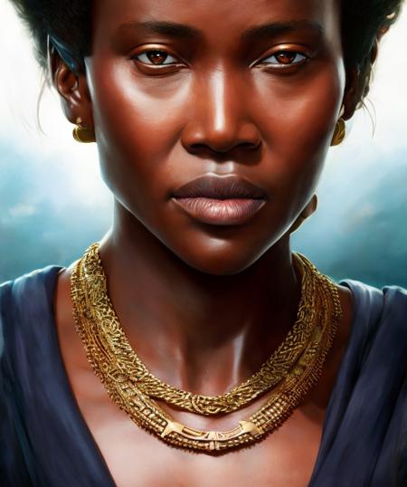 the kenyan queen, detailed face, realistic eyes, looking at the camera, masterpiece, art by cardstyle15