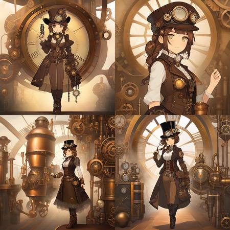 1girl, steampunk