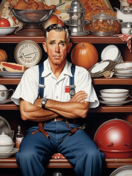 <lora:04Vintageillustration_Hap_XL:3.3>,Norman Rockwell style many details, extreme detailed, full of details,