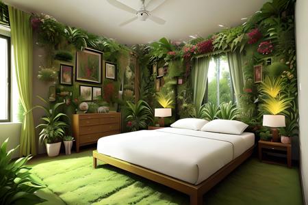 plant_style,  bedroom<lora:PlantStyle:1:ALL> ,masterpiece, best quality