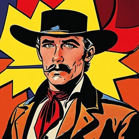 popart, old west gunslinger