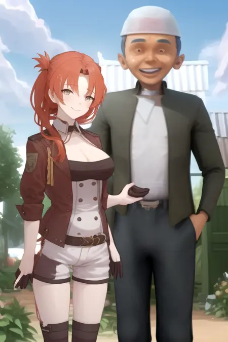 Tok Dalang x Himeko Murata (Upin Ipin x Honkai Impact 3rd)
