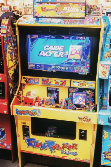 arcade, arcade cabinet, <lora:Arcade V1:0.6>