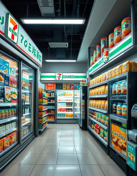 Japanese 7-Eleven sdxl background v1.0