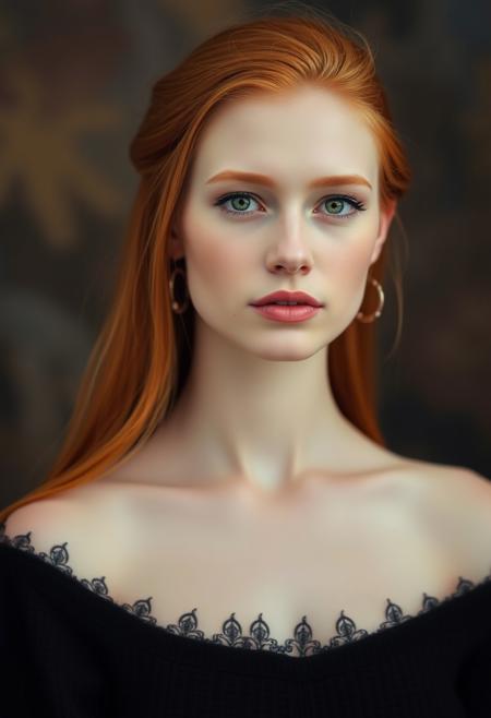The most beautiful redhead girl of the World. Portrait.