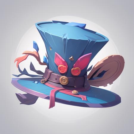 game icon institute,game icon,(The image is an Witch hat), (blue), still life, game icon, official art, well-structured, HD, 2d, game item icon, future style, (white background). <lora:game icon institute-mz:0.6>