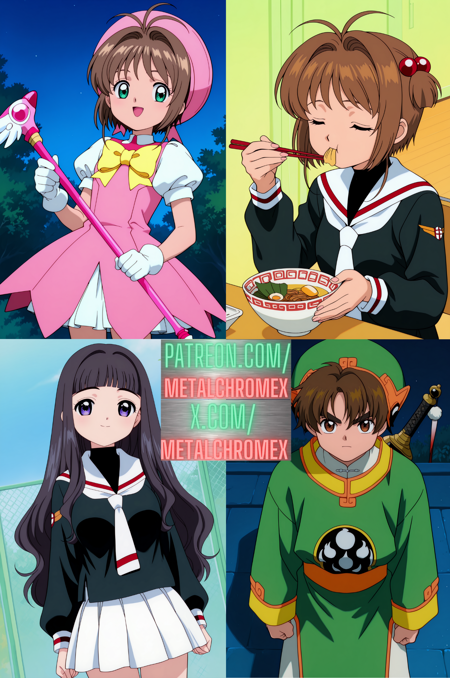 Sakura Kinomoto, Tomoyo Daidouji, and Syaoran Li (Cardcaptor Sakura, classic style) V1