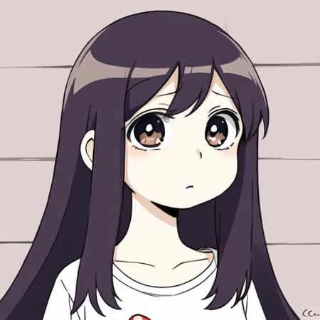 BAYC, portrait, 1girl, long hair, big eyes, t-shirt <lora:BAYC_LoRA:0.6>