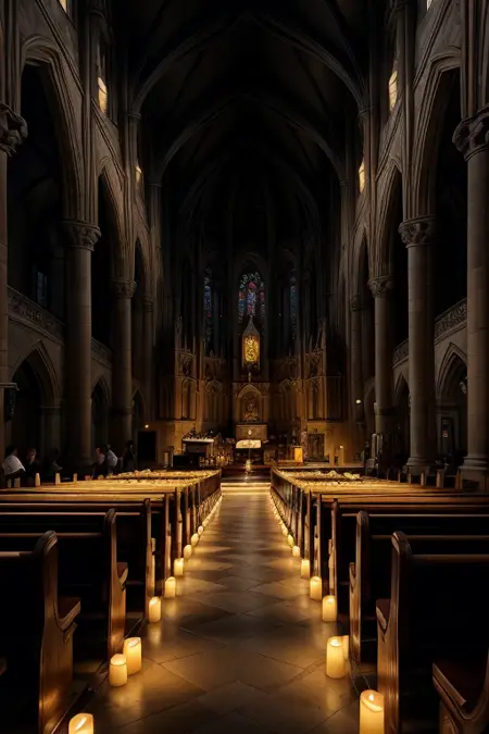 Candles [Ultra Realistic Candles Background / Dark Warm lights / HDR ]