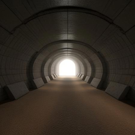 3d render, best quality, underground bunker, x ray vision
