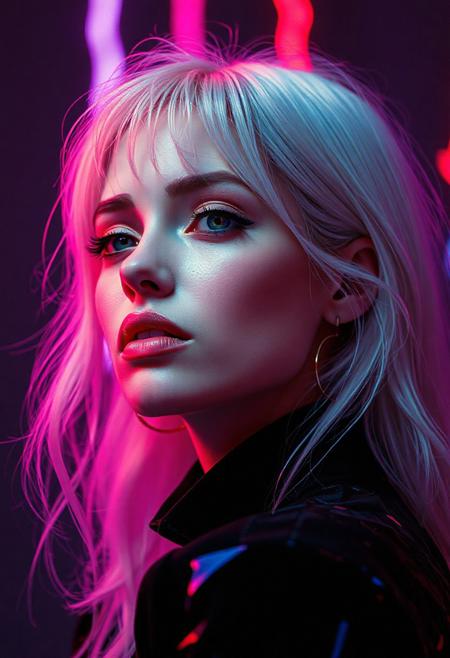 high quality design aesthetics, synth pop, detailed, pop album cover, beautiful young white woman
