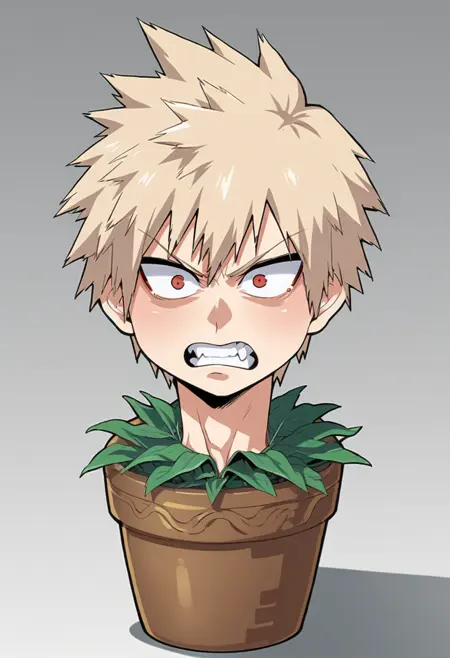 [PONYXL - SD1.5] - head in flower pot