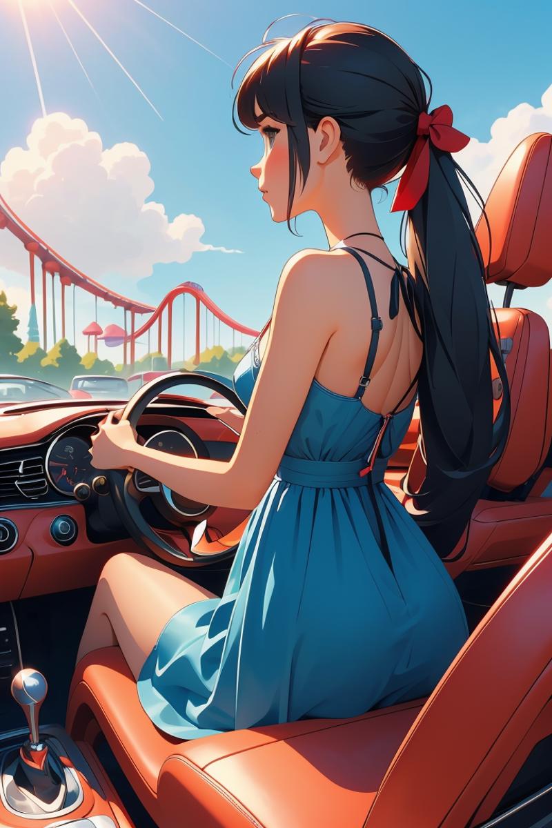 girl like mini car / driving cabrio image by MarkWar