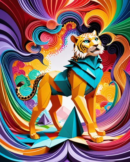 DP Cartoonigami origami cartoon style FLUX