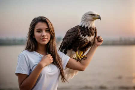 OpenPose, bird on her arm