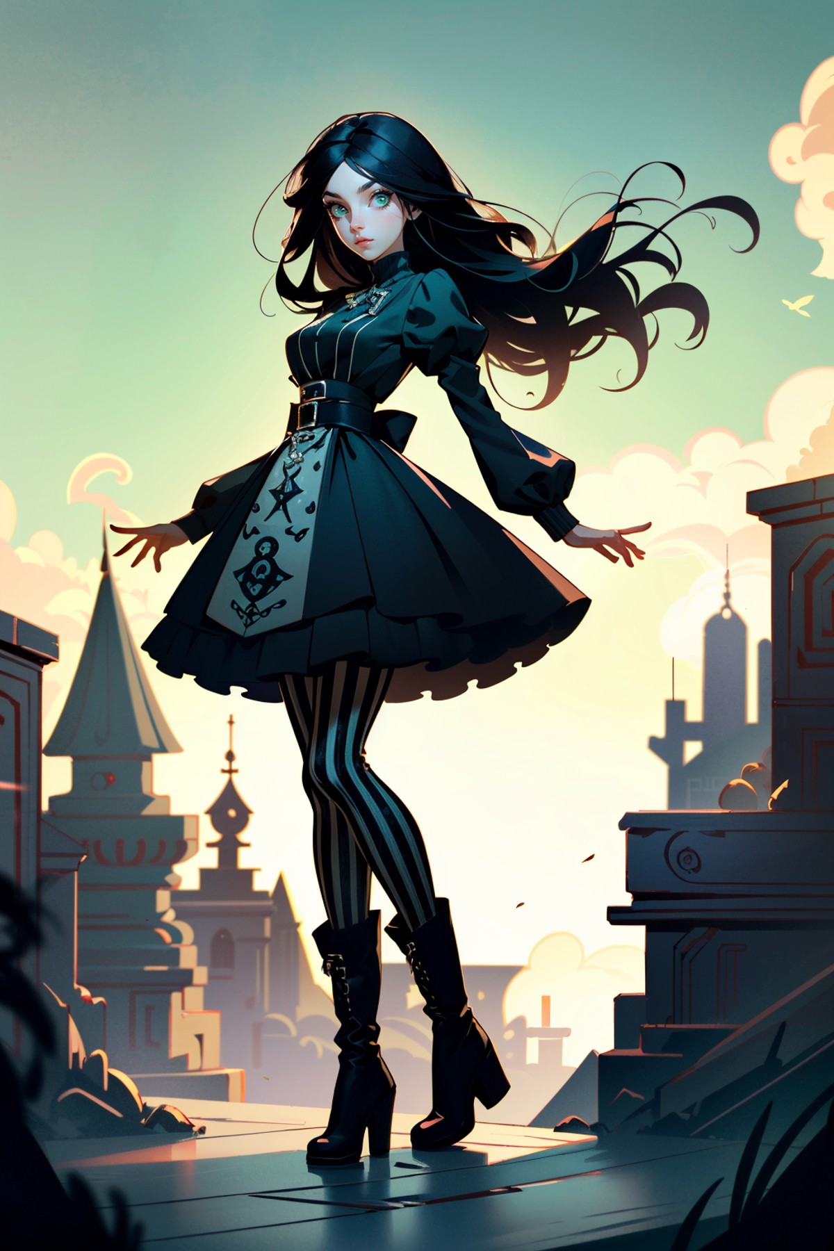 ((ultra detailed, masterpiece, best quality))
<lora:AliceMadness:0.8>
AliceMadness, 1girl, solo, long hair, black hair, gr...