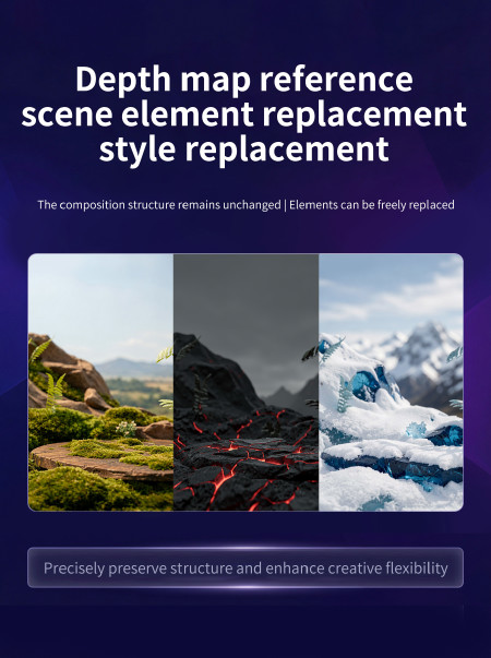Depth map reference, scene element replacement, style replacement, Flux.2 Klein v1.0