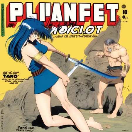 Vintage Sci-fi comic cover