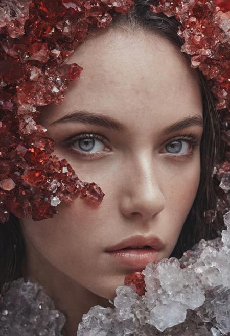 beautiful woman, three-quarter head to shoulders portrait, made of red Crystal Geode, Split open, marble skin, showcasing crystals inside.
Wide range of colors., Dramatic,Dynamic,Cinematic,Sharp details
Insane quality. Insane resolution. Insane details. Masterpiece. 32k resolution.
<lora:add-detail-xl:0.95> <lora:dvr-lnds-sdxl:0.3> dvr-lnds-sdxl <lora:MJ52:0.25> <lora:ral-apoctvisn-sdxl:0.3> ral-apoctvisn <lora:zavy-cntrst-sdxl:0.35> dark, chiaroscuro, low-key <lora:zavy-rmlght-sdxl:0.41> zavy-rmlght <lora:SDXLFaeTastic2400:0.225>