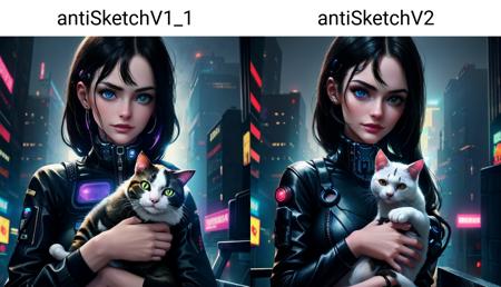 nighttime, midnight, cyberpunk city, close-up girl holding cat, perfection, beautiful, masterpiece