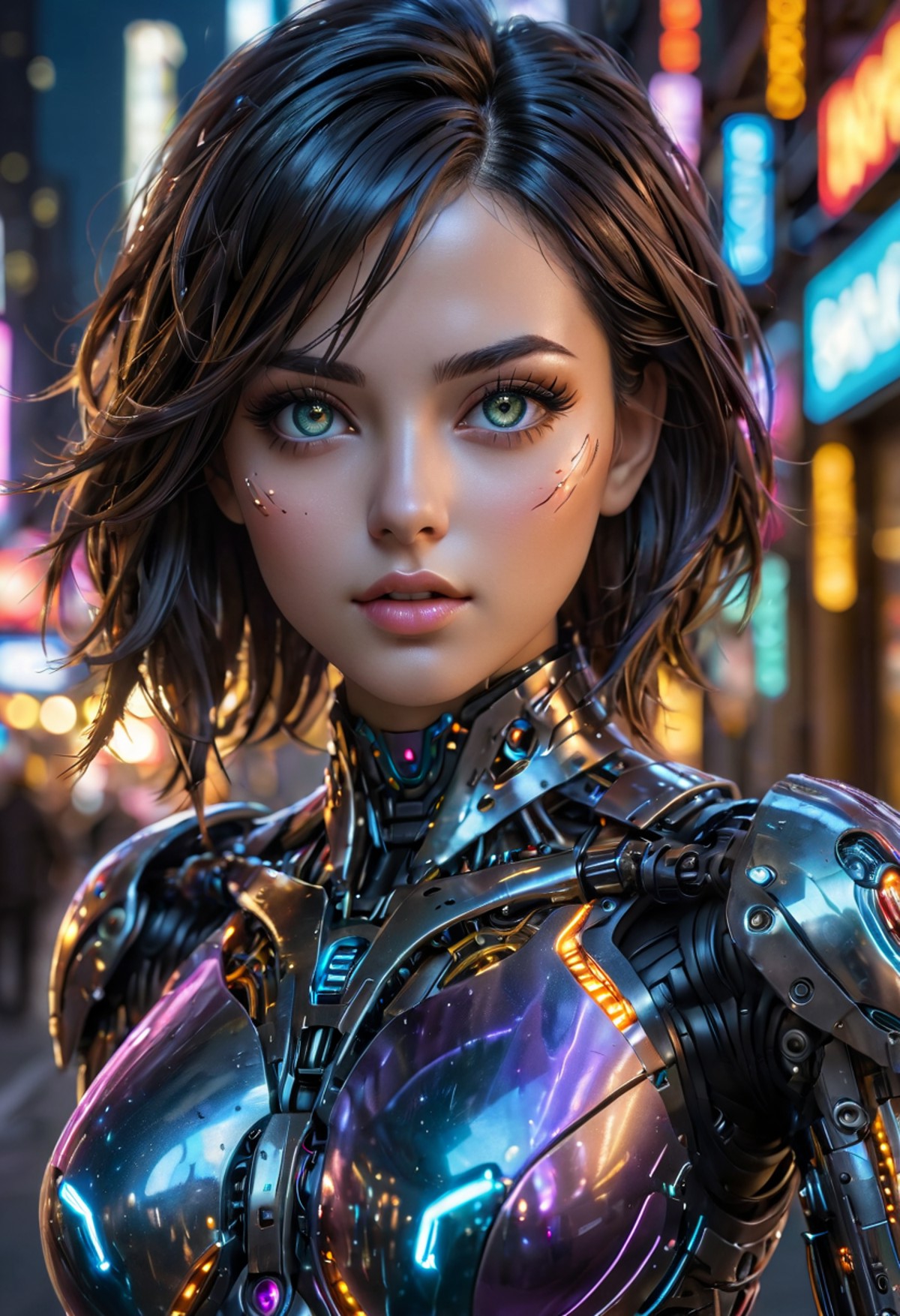 cybernetic robot breathtaking In this breathtaking world of Battle Angle at night, ral-ledlights Alita comes to life in a ...