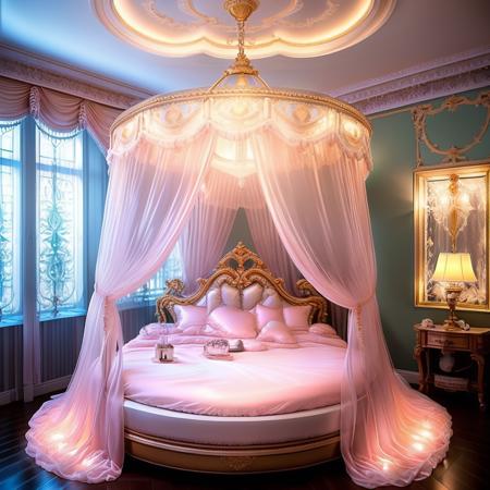 <lora:JJsLoveHotel_V2-000013:.6>, ((Love Hotel)) ,realistic, best quality, masterpiece , ((soft lighting)), heart,  silk, reflection,night, mirror,  window,table, curtains, ((a romantic scene)) RAW photo, (high detailed), dslr, high quality, (ultra realistic), Fujifilm XT3, ceiling light, dramatic lighting,shape of heart, neon light,bathtub, lightbulb,