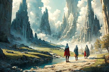 (masterpiece, top quality, best quality, official art, beautiful and aesthetic:1.2) the misty mountains, <lora:CloudJourney:1.0>