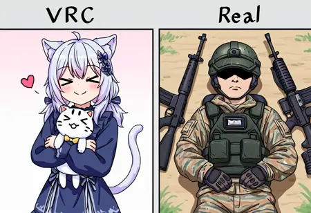 Virtual Life Versus Reality - VRchat vs Reality (Meme) |Concept|