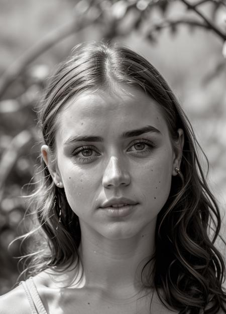 RAW photo of anadearmas-ti , natural lighting, 8k uhd, dslr, soft lighting, high quality, film grain, Fujifilm XT3, by Dorothea Lange