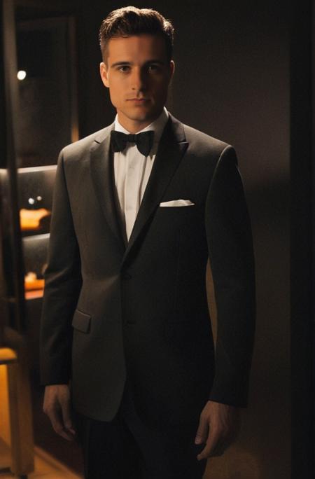 ((Introduce quality iteratively))((man looking away))((Unique character and presence, totally atypical man))(analog color photo of handmade tailored bespoke suit on man of lust, playboy player, attractive handsome desired, without responsibility or attachments)(nightlife inside exclusive Palm Beach after hours speakeasy club)(in the style of war poster)(evocative depth of field)(absolute sharpness)(true black point)(art of genius)(relativistic gradients)((vibrant colorful saturated hues))((dark corners vignette))
<lora:LCM-LoRA-XL_V1:0.21>
<lora:SDXLHighDetail_v5:0.3>