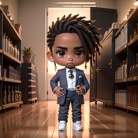 ((masterpiece, best quality)),(complex lighting),solo, looking at viewer, dreadlocks,multicolored hair, dark-skinned , formal,suit, 1boy, jewelry, standing, full body, white shirt,  male focus, shoes, pants,<lora:JaeyeonNam12-10:0.8>,