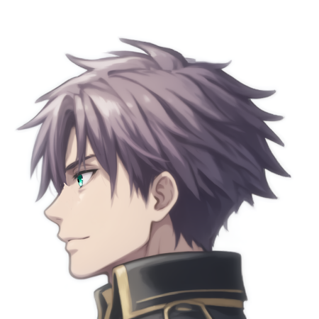 灰色がかった赤紫色の髪をした男性 V1