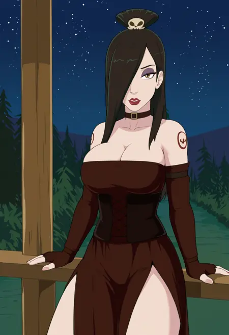 June, bounty hunter, (Avatar: The Last Airbender, Four Elements Trainer), LoRA, PonyXL | IllustriousXL