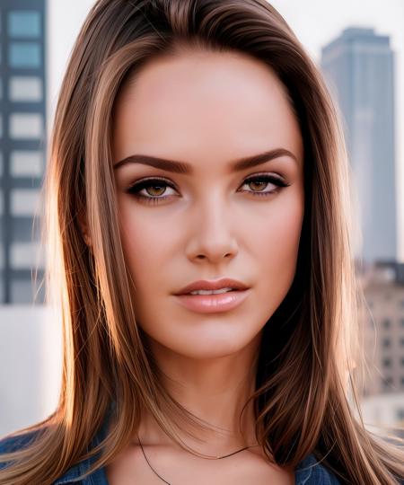 photograph of a Fashion model, a woman, in casual dress, ((perfect eyes)), perfect lighting, portrait close up, looking at viewer <lora:ToriBlack:0.85>, full body, highly detailed and intricate, golden ratio, vibrant colors, hyper maximalist, futuristic, city background, luxury, elite, cinematic, fashion, depth of field, colorful, glow, trending on artstation, ultra high detail, ultra realistic, cinematic lighting, focused, 8k