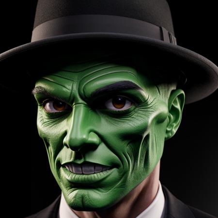 Hyperrealistic art of  <lora:The Mask SD1.5:1.2>
The Mask a man with a green face and a tie, Extremely high-resolution details, photographic, realism pushed to extreme, fine texture, incredibly lifelike