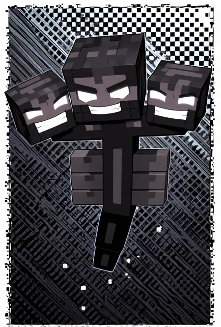 The Wither Boss -- Minecraft Noob + Illust