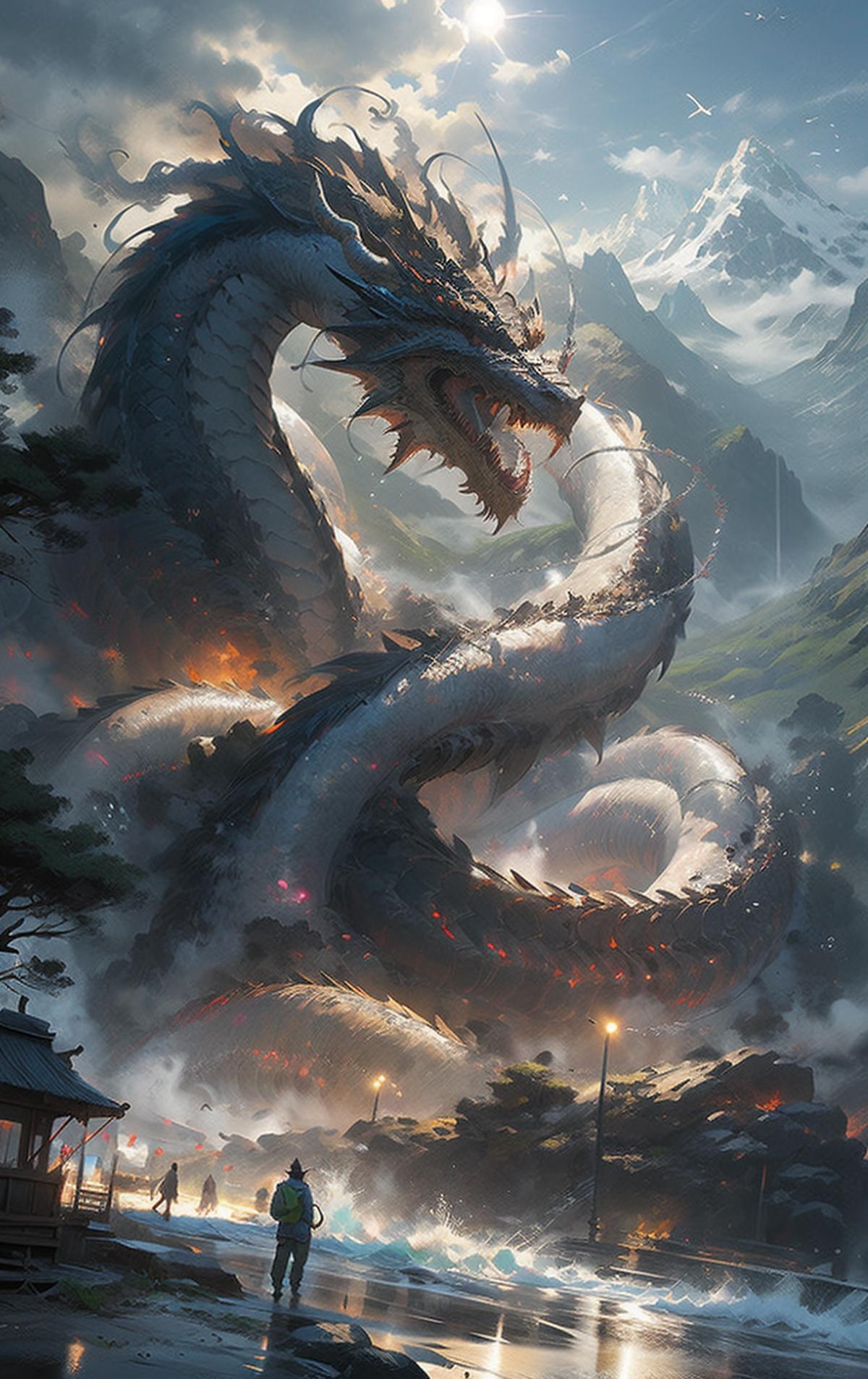 龙神幻想/Chinese dragon Lora image by nuaion