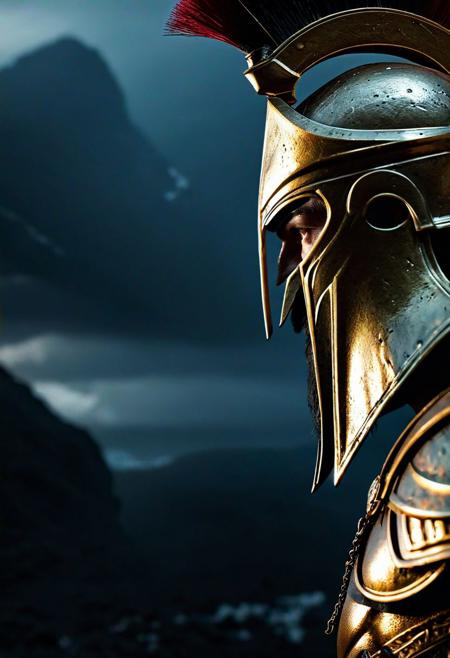 (((cinematic film photo, extremely details, photo of Mind blowing depth and foreground clarity))) stunning, high quality, photorealistic, photo very large view of in front Leonidas and his 300 Spartans ((dramatic lighting, detailed atmosphere), dark, moody), intricate details), volumetric lighting, high resolution, 8k, best quality, hyper detailed, ultra detailed, ultra high definition, 8k, super sharp focus, golden ratio, great detail of textures ((masterpiece))