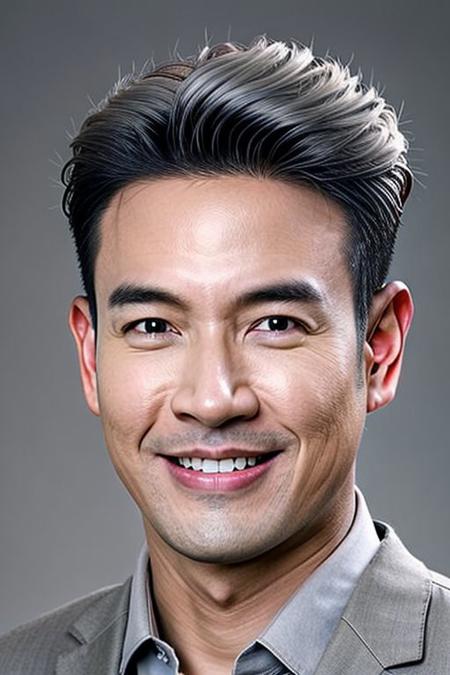 ((((1boy , full shot, light gray short hair color :1.5)))),(8k, RAW photo, best quality, masterpiece:1.2), (realistic, photo-realistic:1.4), (extremely detailed CG unity 8k wallpaper) , (( smile close up shot portrait of a charming Horsen posing for shang yoon magazine in light blue, in the style of deconstructed tailoring, close up, rounded, precisionist, limited color range, duckcore, celestial :1.4)),((super biggest muscle chest )), ((muscular arms and a broad chest, strong, athletic, muscle:1.3 )), hyper detailed, soft lighting, strong backlight, beautiful lighting , hyperreal, front shot, ((random photorealistic full pose :1.3)),(day scene:1.2) 4k, cinematic, widescreen, zoom out, intricate detail, finely detailed, hyper detailed, insane details, centered, epic composition, smooth, extreamly realistic, cenematic, attractive beautiful, hyper realistic, photographed by Canon EOS 6D Mark II RF