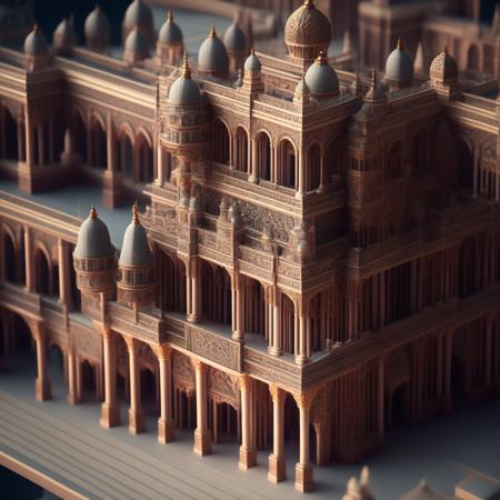 photo Massive Scale detailed ornate Palace built entirely in Voxel cubes (VoxelPalace style:1) <lora:djzVoxelPalace:0.8)