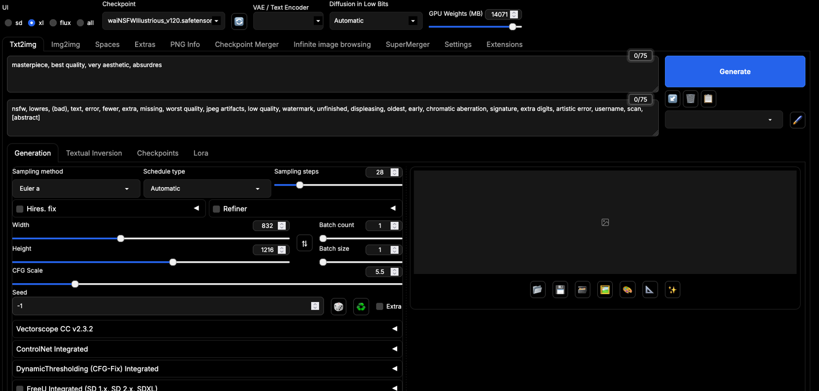 Forge WebUI Google Colab for People who can't generate Locally.