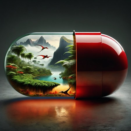 red pill inside the pill partially transparent pill that opens large pill that opens to reveal