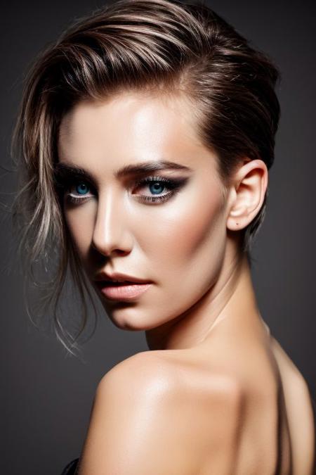 vnk, full color portrait of woman, (slick hair:1.0), 
masterpiece, best quality, sharp focus, 8k highres, ultra-detailed, rim light, (grey background:1.0),
 <lora:CR-VanessaKirby-frankyfrank2k:1>