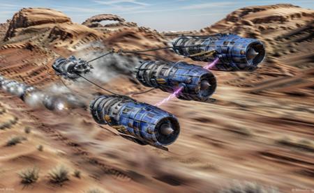 podracing, blue vehicle, best quality, highly detailed, desert background, <lora:podracing_10_1:0.9>